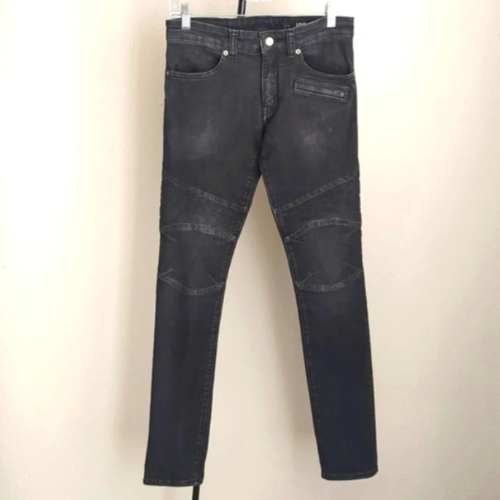 A/X J27 Skinny Biker  Stretch Jean Sz 28 Faded Black/Grey